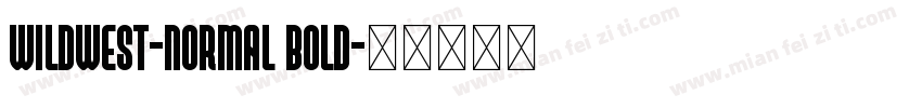 WildWest-Normal Bold字体转换